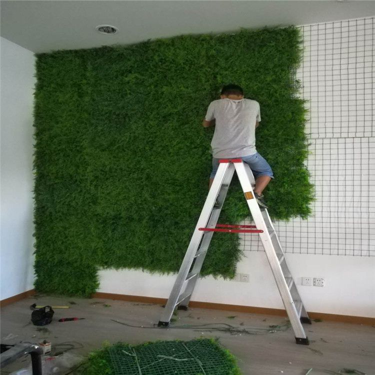 批发仿真植物墙草坪用铁网U型钉固定草皮墙面装饰塑料绿植假草皮