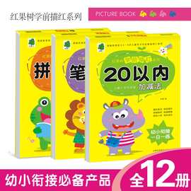 幼小衔接学前描红本系列笔顺汉字拼音数字加减法专项训练一日一练