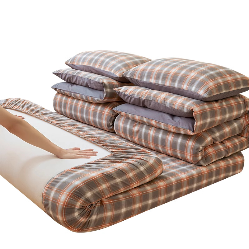 Nuevo estilo 2025 nuevo estilo sábana de algodón de una pieza cubierta protectora de colchón cubierta de cama juego de tres piezas de algodón lavado cuatro estaciones universal