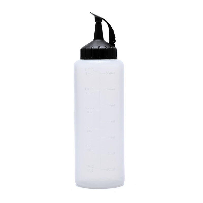 Squeeze Sauce Bottle, Pointed Nozzle with Lid, Measurement Scale, 175 / 350 ml Options