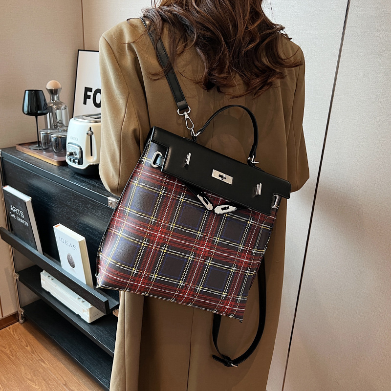 Mochila de gran capacidad con colores contrastantes, ligera para niñas, nuevo diseño de nicho, para mujer de moda._voghion.com