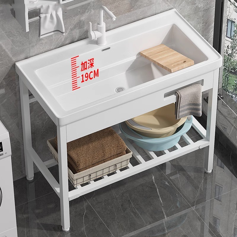 lavabo de zanja profunda con tabla de fricción cerámica doméstica integral lavabo de piso al aire libre lavabo de manos