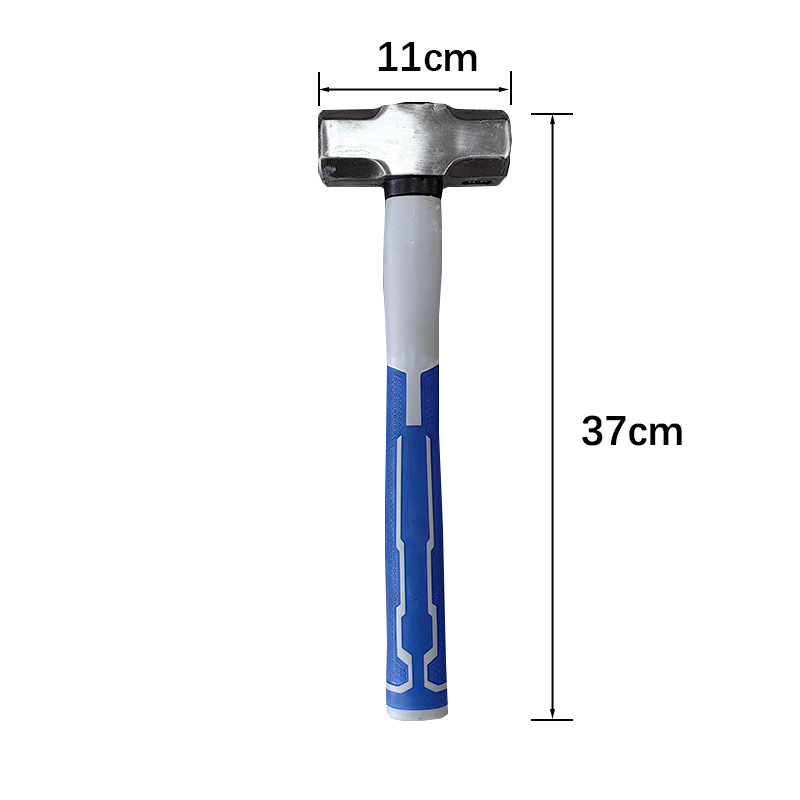 厂家直销八角锤包塑柄锤子建筑工地凿石头用锤子