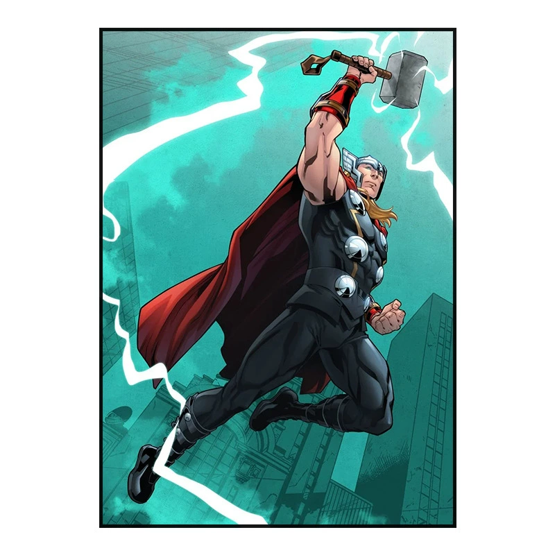 Декоративная картина (Marvel) герои «Мстители», водно-матовый холст, без рамы, несколько размеров