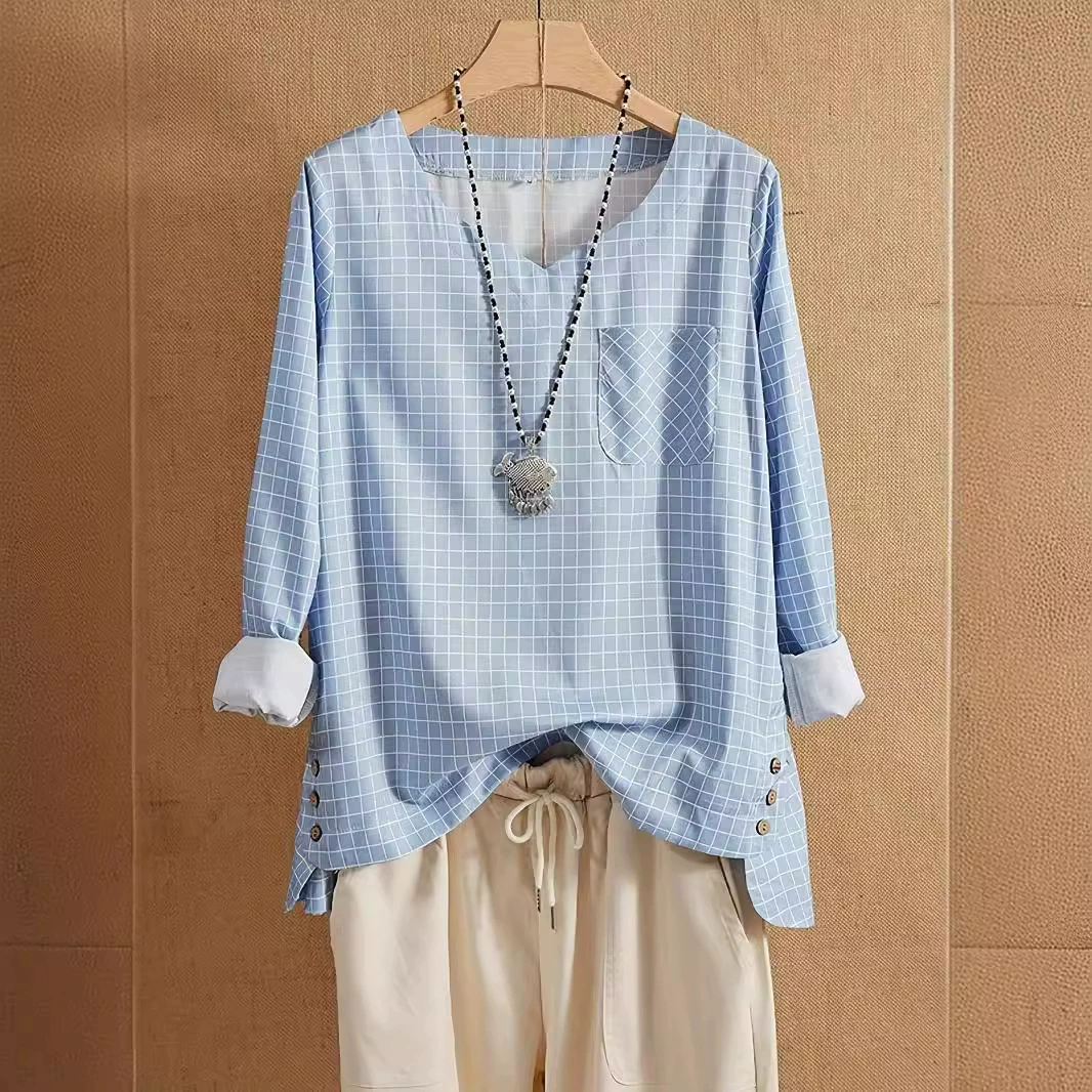 2024 европейская и американская новая женская сладкая куртка клетчатая рубашка с длинными рукавами