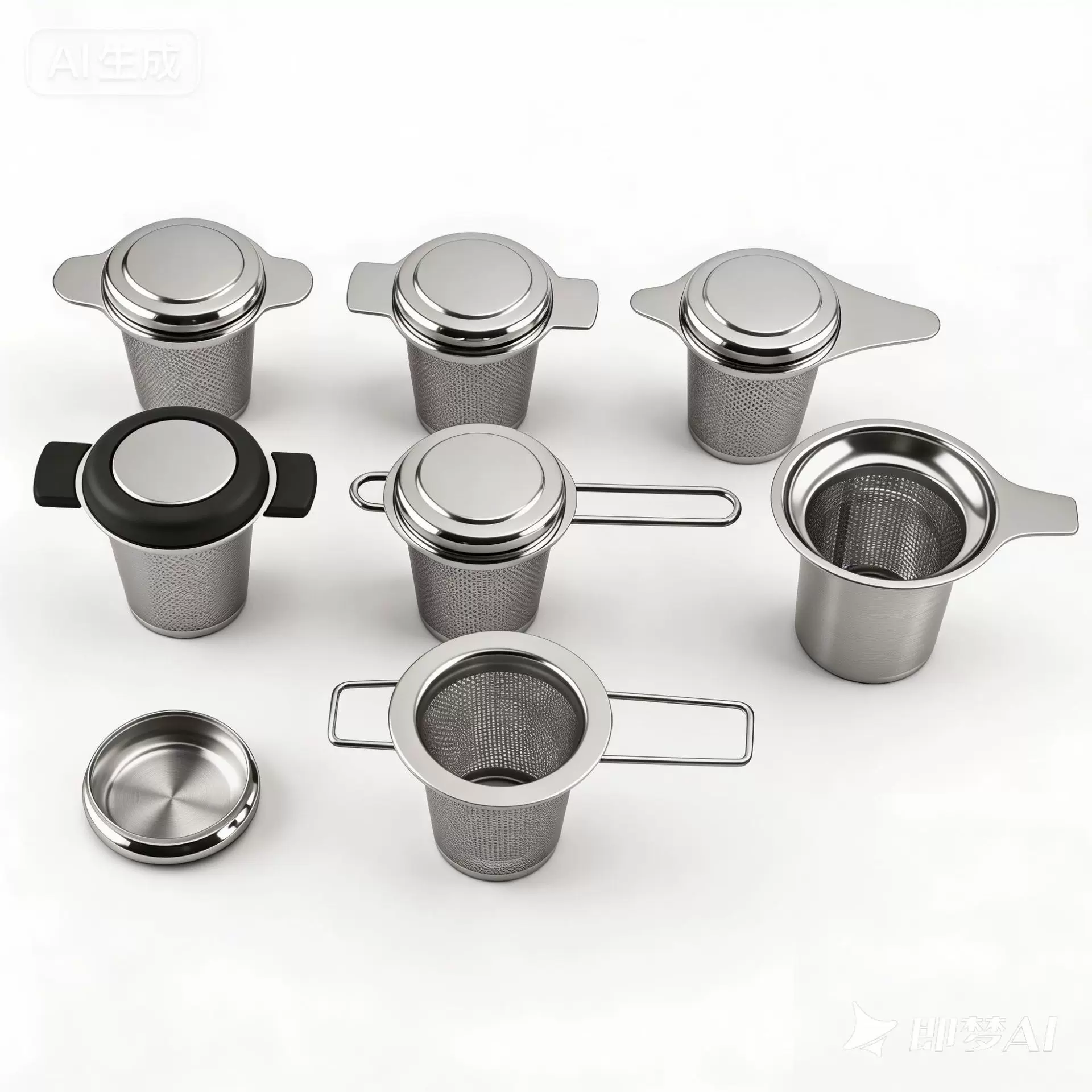 304不锈钢茶漏 不锈钢茶隔泡茶器滤茶器 茶叶过滤硅胶盖茶具配件