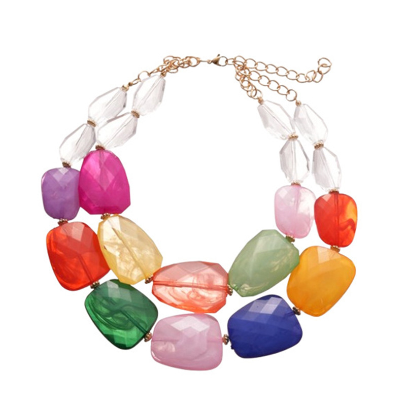 Collier À Pendentif Coquillage Et Étoile De Mer Perles Acrylique_voghion.com