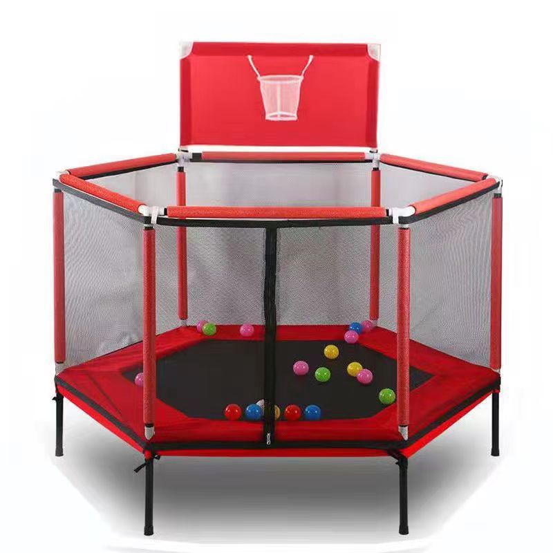 Cama de salto para niños cama de salto doméstica pequeña cama de salto para bebés con barandilla de seguridad cama elástica con tiro