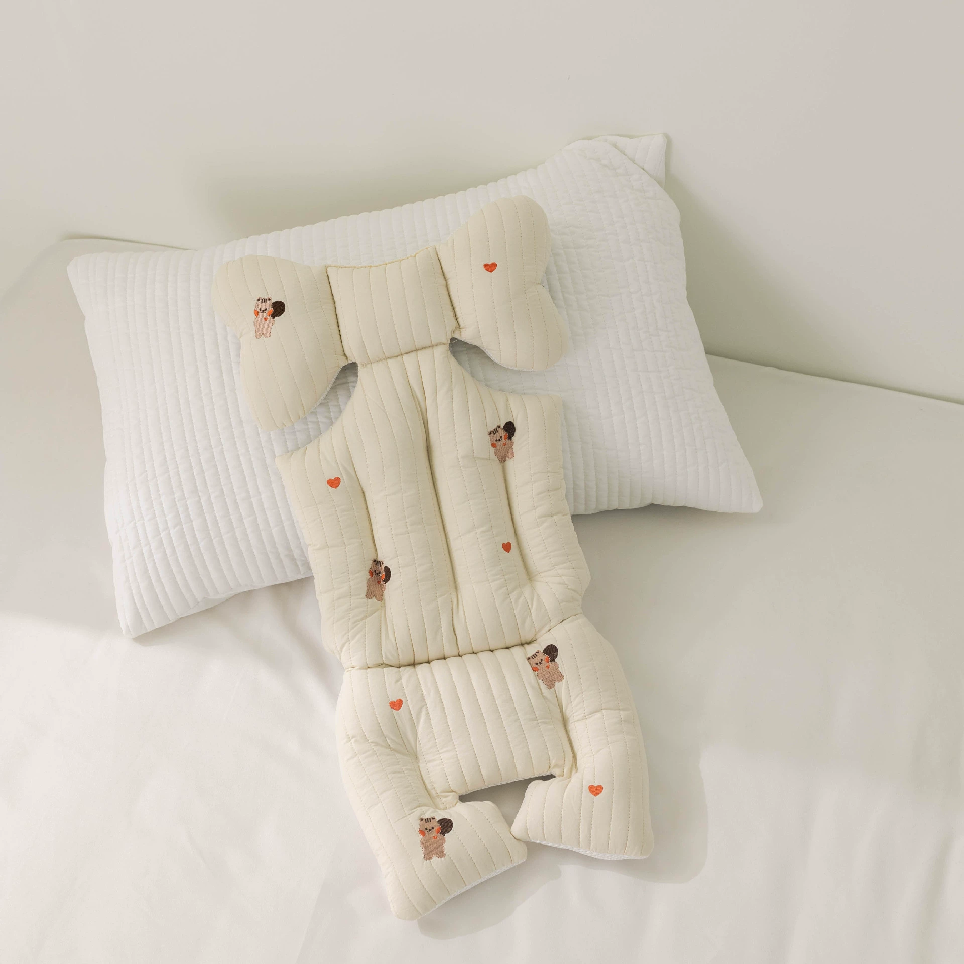 Children's walk stroller, winter pillow, South Korea, new collection, with embroidery, increased thickness