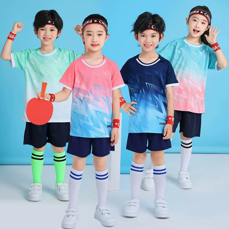 Badminton Uniforms, Table Tennis Volleyball Uniforms, Tennis Uniforms, Kidsren's Sportswear, Men's and Women's Team Uniforms, Short-Sleeved Training Uniforms, Quick-Drying Jerseys