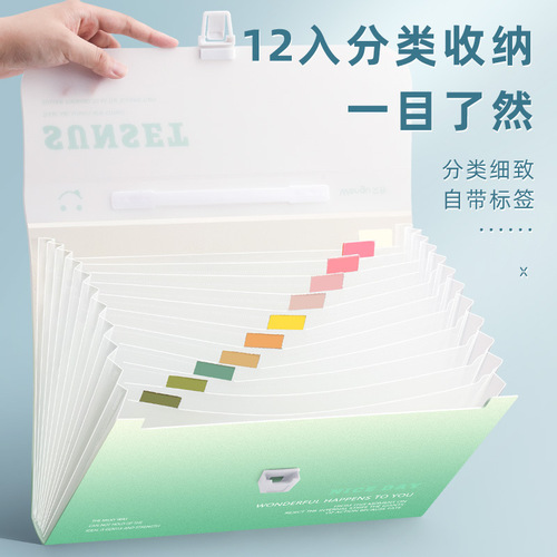 a4 portable accordion bag multi-functional classification document bag test paper storage bag student with large capacity storage and organization