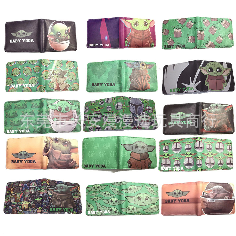The Mandalorian Peripheral Wallet Cute Baby Yoda Pu Short Style 80% off Storage Clip Star Wars Multiple Card Slots