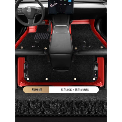 Factory, 2022 Tesla Model Ya – Ayaqaltılar (Kovriklər) - nano-velvet-double-layer-bright-red-black