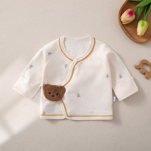 Summer Half-Back Aa Category Baby Bodysuit for Boys and Girls, Pure Cotton Pajama Top for Infants and Toddlers, Boneless Crawling Suit