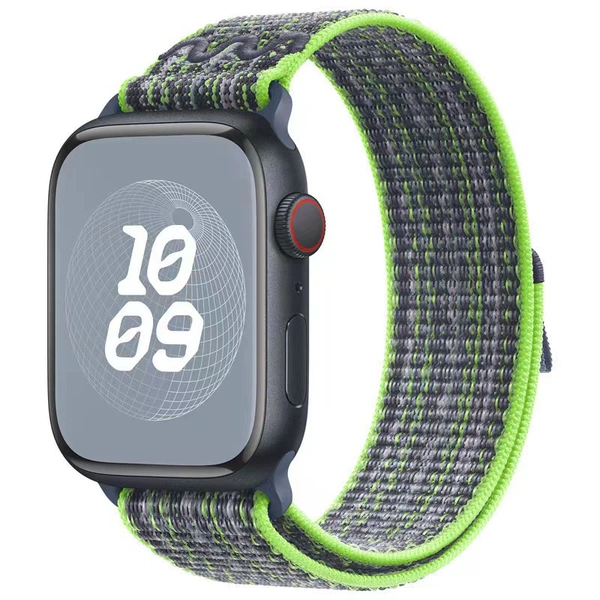 Bright green with blue