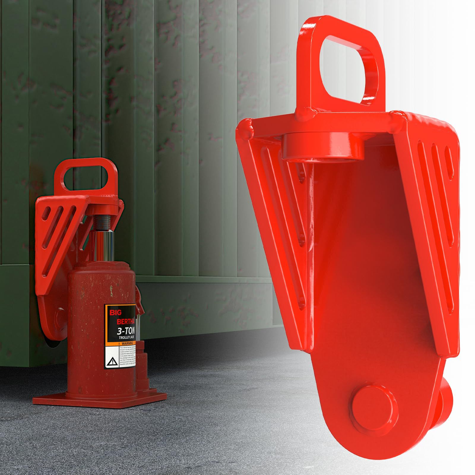 新款分级海运集装箱千斤顶吊耳，带便携式 U 型手柄