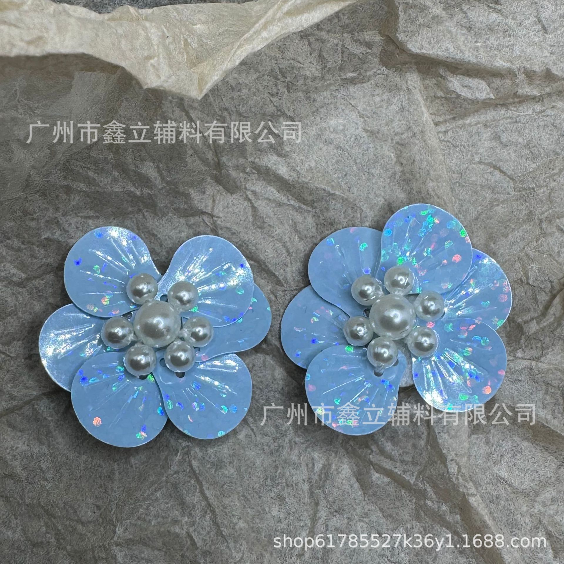 花形手工钉珠布贴双锦服装羽绒服外套针织衫毛衣皮草大衣饰品辅料