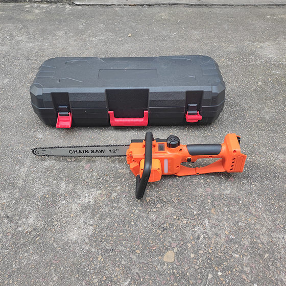 Cross-border brushless 12-inch lithium chainsaw rechargeable chain saw household electric wireless chainsaw high-power hand outdoor logging saw