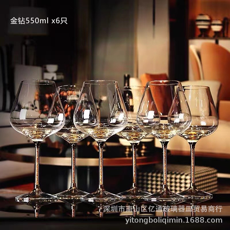 Crystal wineglass