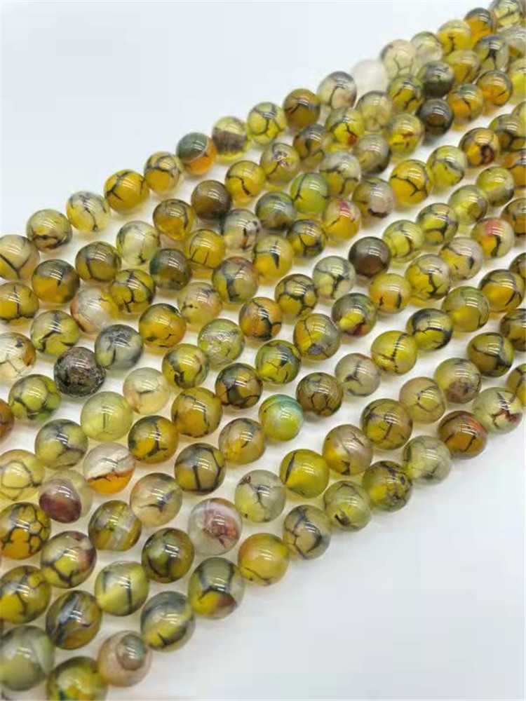 Cross-border exclusive Cross-border e-commerce black dragon pattern agate beads DIY jewelry accessories materials