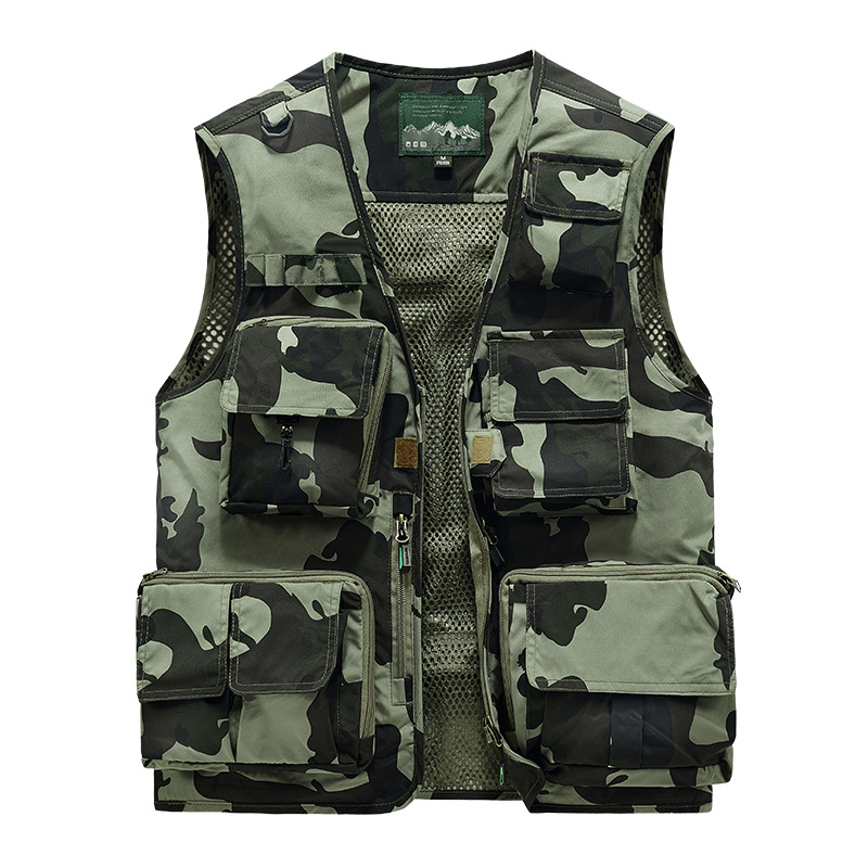 Primavera y otoño nuevo chaleco de hombre de bolsillo delgado de moda transpirable 2019 nuevo chaqueta de hombro de montaña al aire libre para hombres