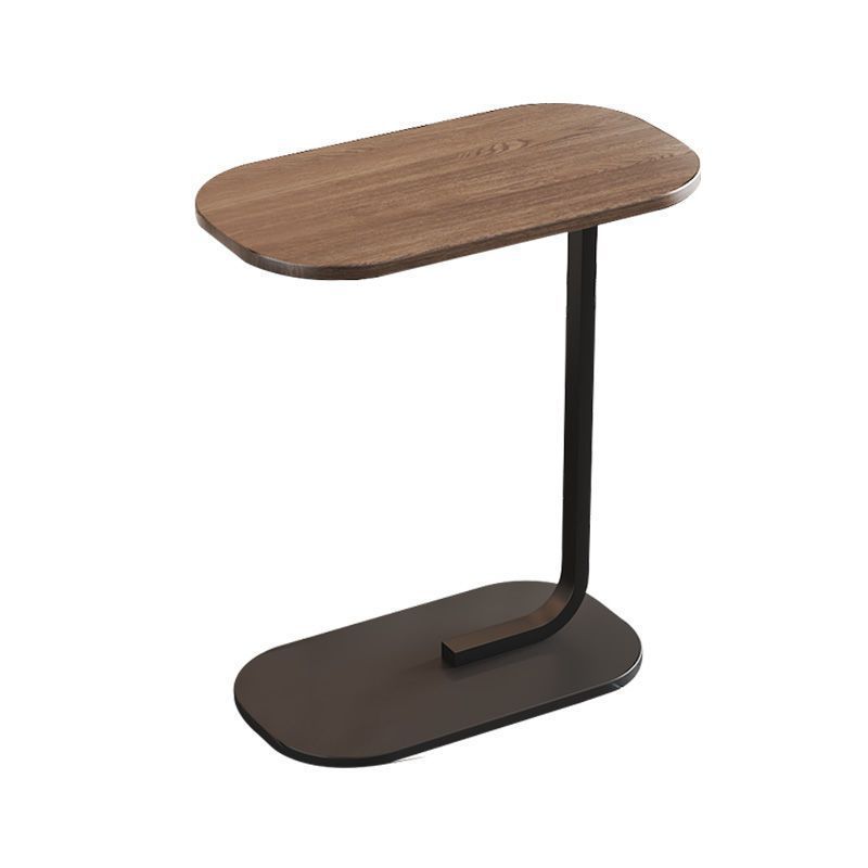 [타원형 사이드 테이블] 블랙 월넛 + 블랙 프레임