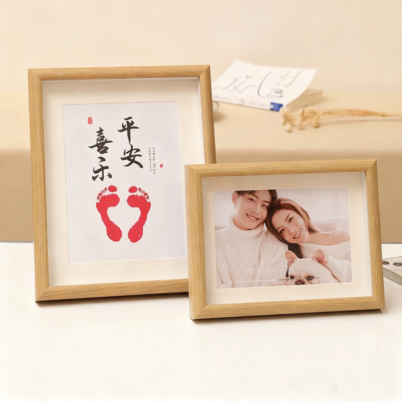 Three-Dimensional Calligraphy and Painting Hollow Photo Frame Display Stand 5678inch 10inch Photo Frame A4 Rectangular Wooden Picture Frame