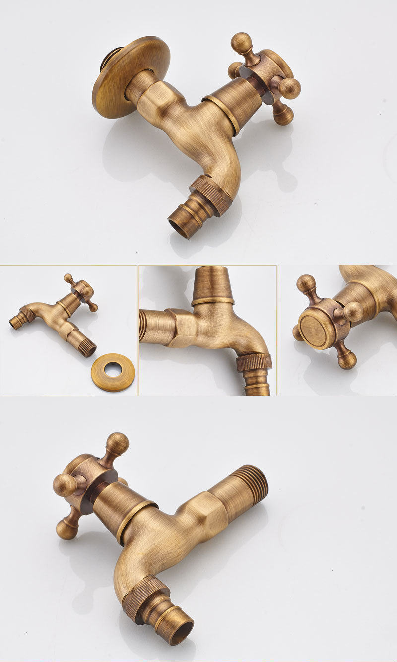 Factory direct sales of European-style antique faucets, dual-purpose bathroom single-cooling washing machine mops, sink faucets undefined