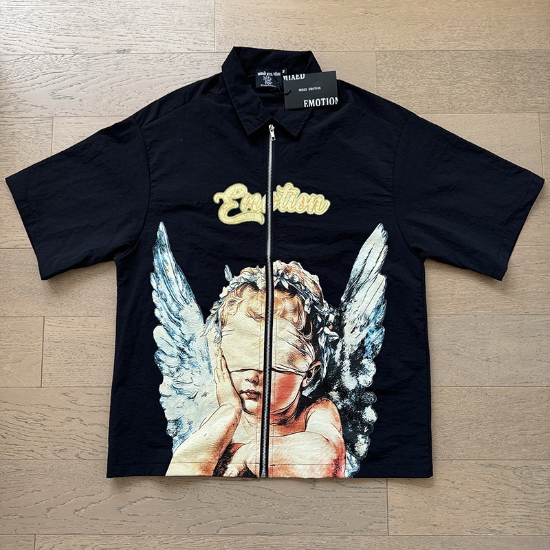 2026 nueva marca de tendencia de comercio exterior transfronterizo MIXEDMOTION camiseta de algodón de manga larga lavado con agua hace viejas calles sueltas