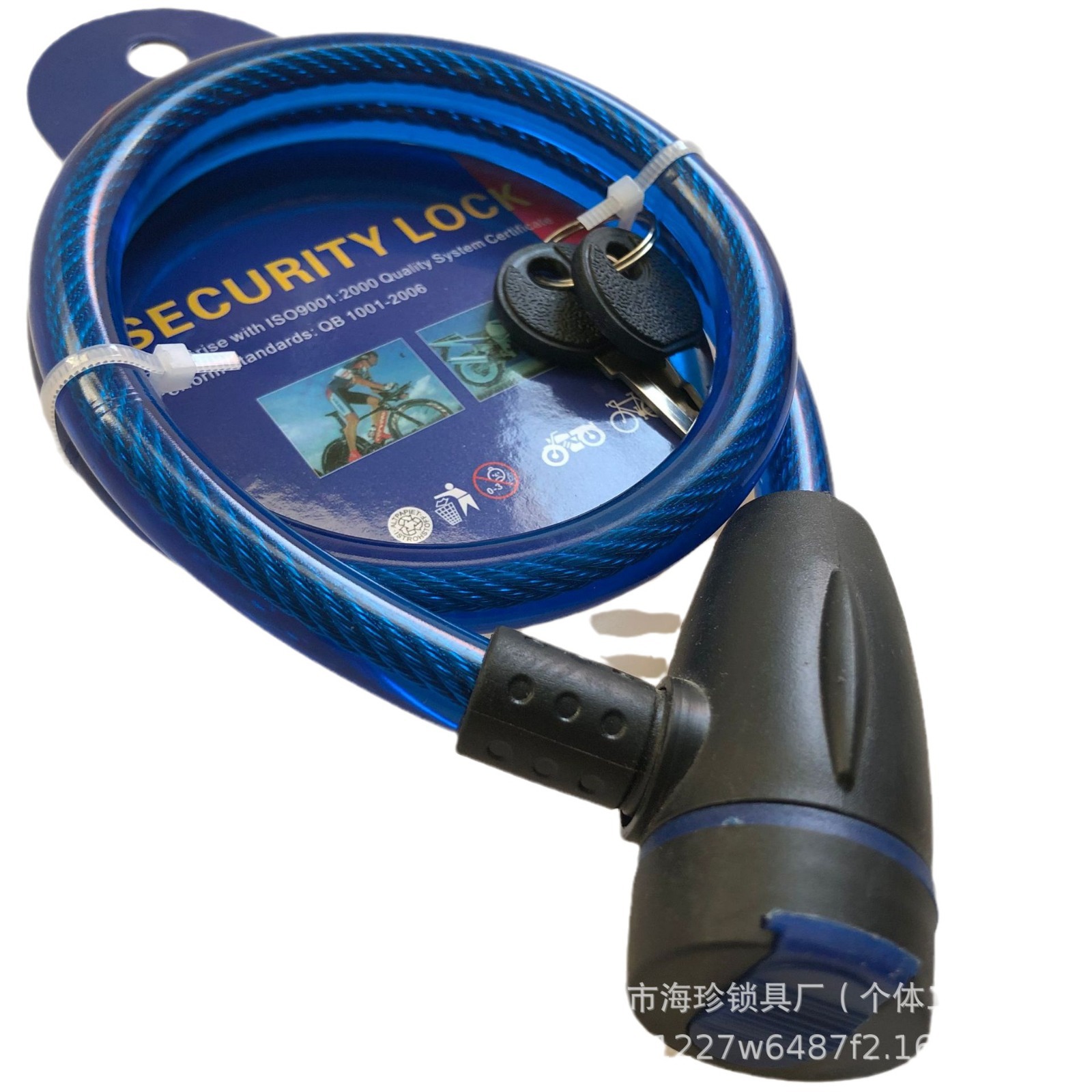 Candado de cable de acero para bicicleta de montaña/carretera, con soporte y mecanismo de combinación, antirrobo, venta al por mayor.