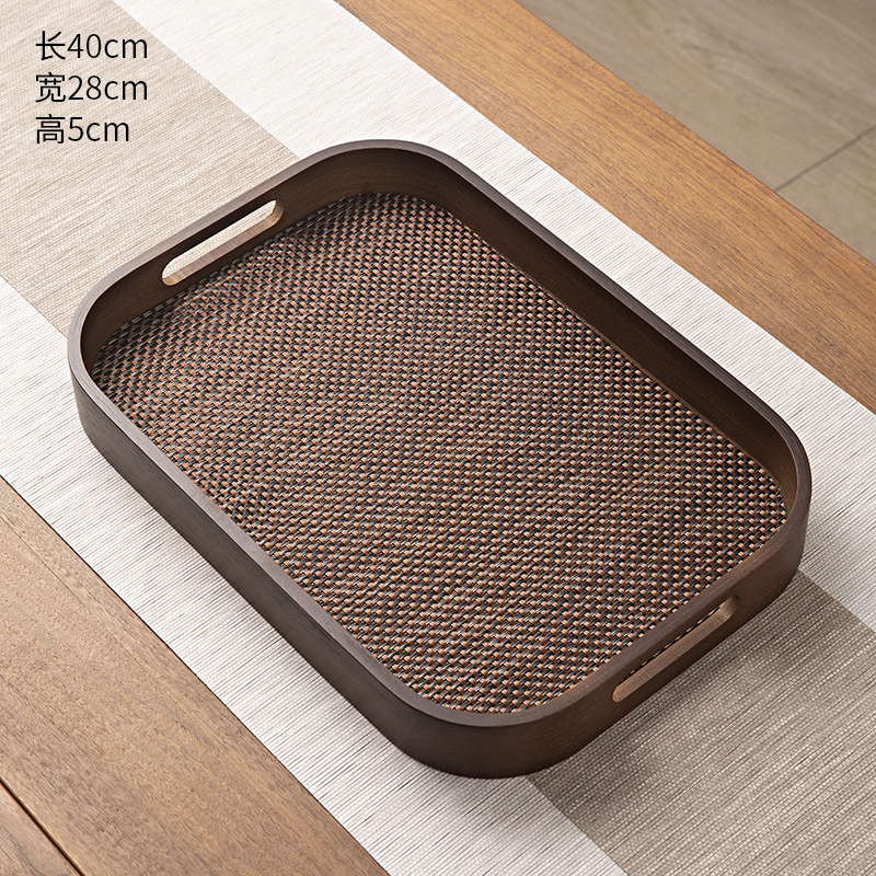 40*28*5 handle walnut square + placemat [circle series]