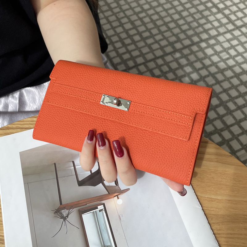 2026 New Top Grain Cowhide Leather Clutch Bag For Women Multifunctional Genuine Leather Long Wallet Luxury Phone Bag - Thumbnail 8