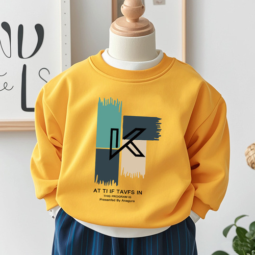 Women's and Men's Universal Children's Thick Fleece Crew Neck Sweatshirt - Autumn/Winter Bestseller Comfortable Top