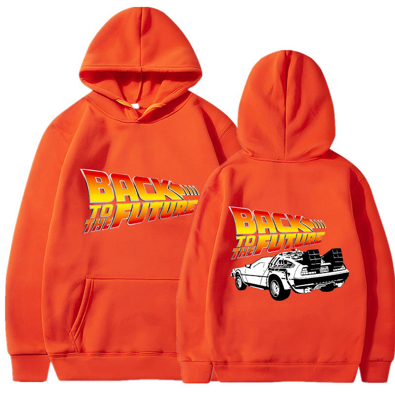 Back To The Future Hoodies Men Fashion Graphic Printed Long
