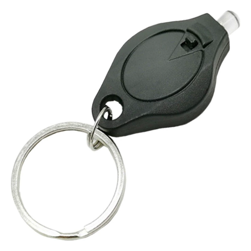 Мини-брелок Белый свет светодиодное освещение пластиковый ключевой свет печать логотипа фонарик ключевые аксессуары