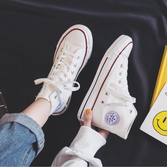High-top canvas shoes men's Korean-style trendy 2023 Spring and Autumn new Harajuku ulzzang retro versatile student board shoes