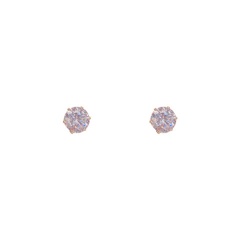 Korean temperament simple zircon earrings exquisite small super flash earrings s925 silver needle internet celebrity personality fresh earrings