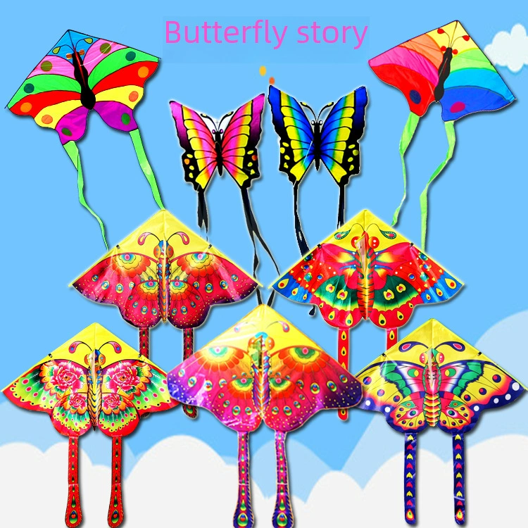 Rainbow colorful kite with butterfly, wholesale, direct factory sales, peacock