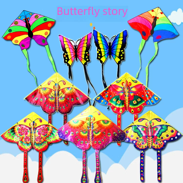 Rainbow colorful kite with butterfly, wholesale, direct factory sales, peacock