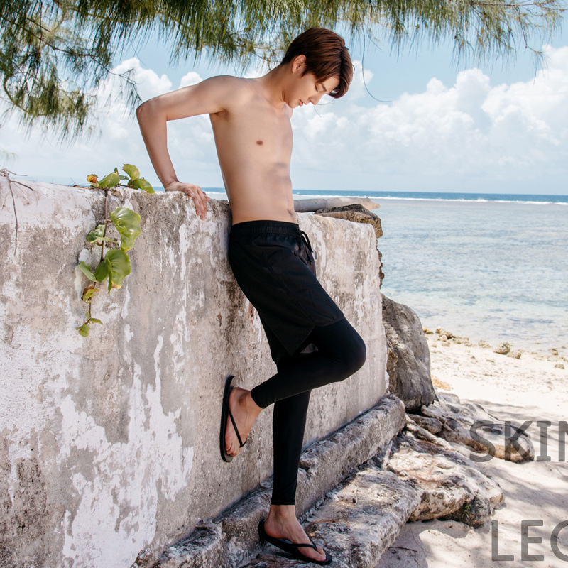 Wetsuit Men's Swimming Long Leg Pants Surfsuit Pants Fake Two-piece Long Hot Spring Beach Vacation Swimming Trunks