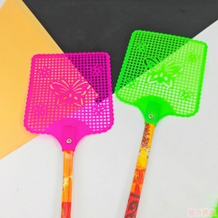 Bamboo pole fly swatter small square butterfly flower Linyi fly swatter wholesale color butterfly fly swatter