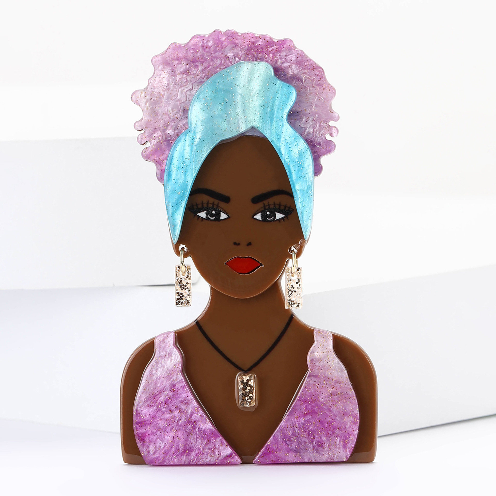 Acrylic Material Cartoon Style Pin Cartoon Character Arylic Enamel Women's Brooches