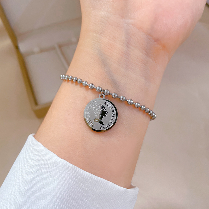 Cartoon Style Constellation Titanium Steel Inlaid Gold Bracelets