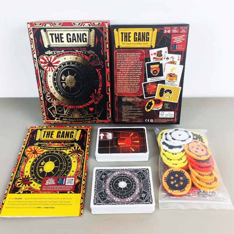 The Gang Board Game Card Gang Texas Hold'Em Casual Party Multiplayer Cooperative Wool 3-6 People English Version