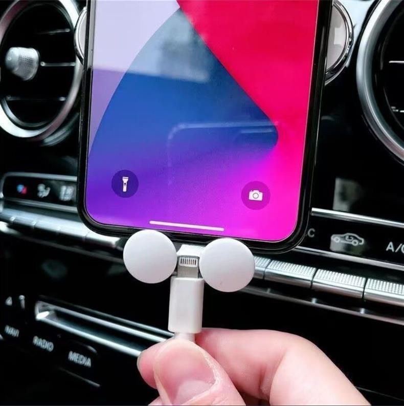 Car phone holder, cartoon 2024 model, car air vent phone navigation fixed support bracket