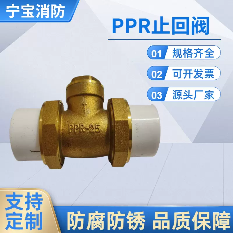 黄铜卧式PPR止回阀批发 立式热熔双活接铜单向阀自来水管道防逆流