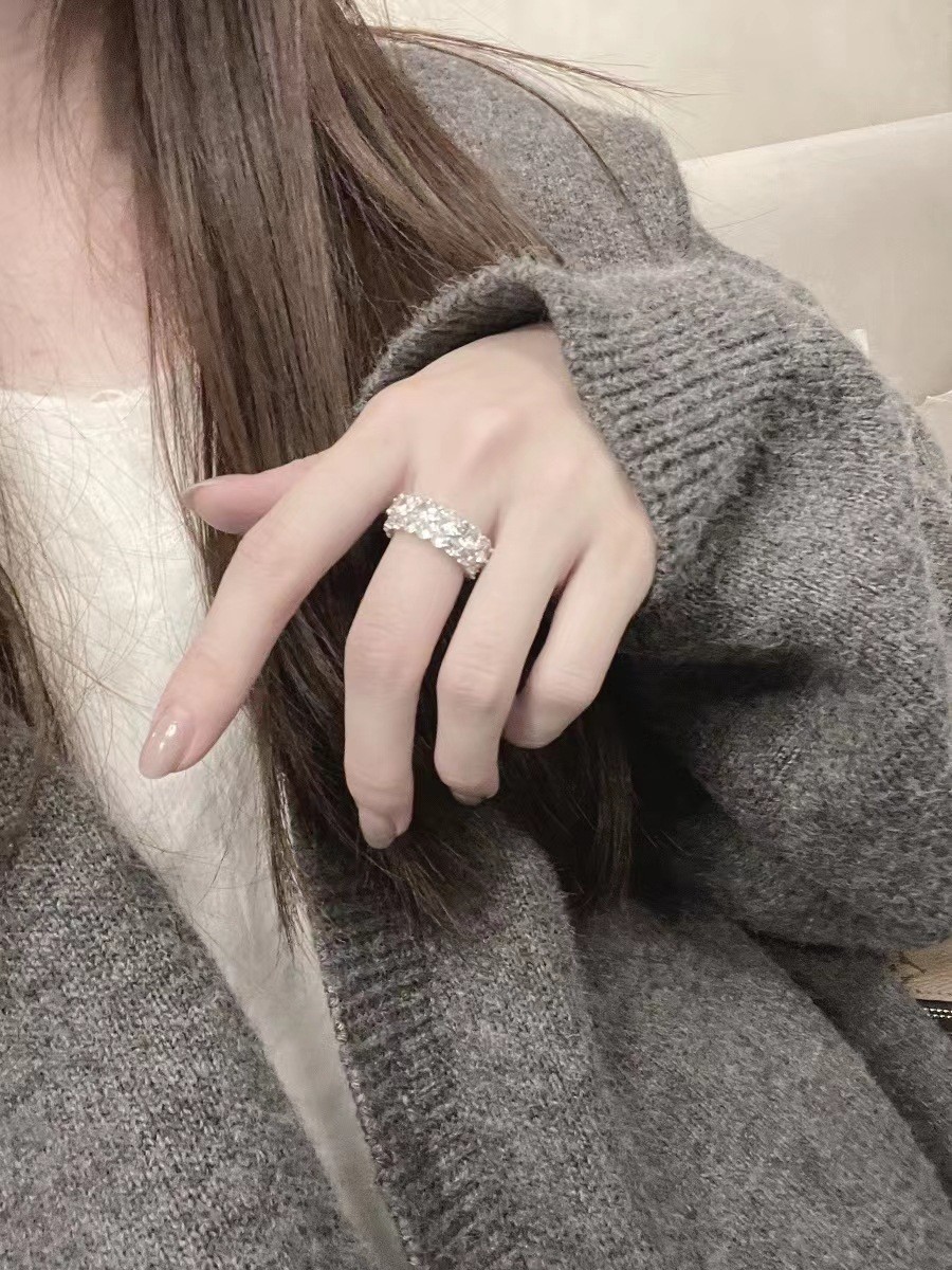 Designer Zirkon Ring Offen Für Damen, Einzigartiger Schmuck_voghion.com