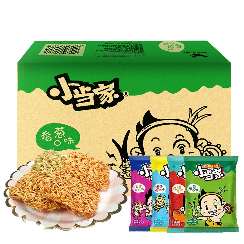 Сухая хрустящая лапша Unified Xiaodang 20 г * 48 упаковок закусок оптом для ночных закусок лапши быстрого приготовления