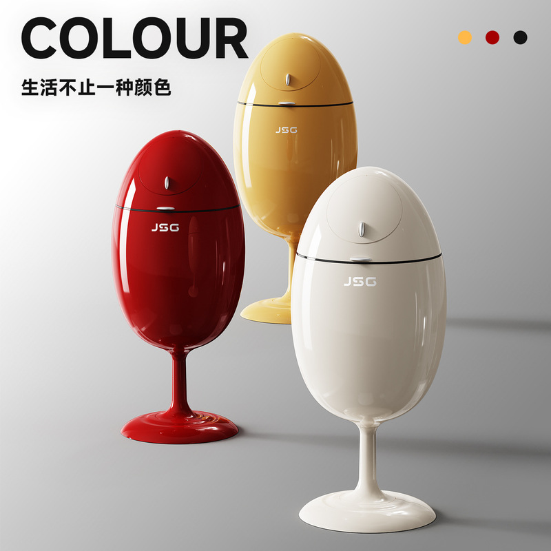 Eco-Friendly Dinosaur Egg-Shaped Trash Can, Open Kitchen Large Floor-Standing Ornament, Futuristic Design, High-End Designer Model Eco-Friendly Dinosaur Egg-Shaped Trash Can, Open Kitchen Large Floor-Standing Ornament, Futuristic Design, High-End Designer Model
