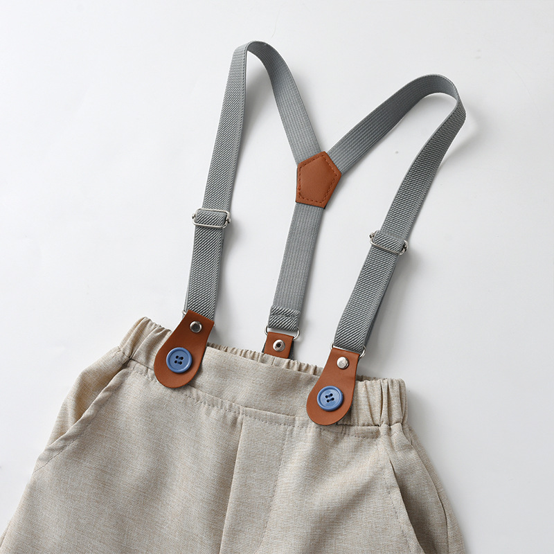 Comercio exterior ropa para niños Chaleco de estilo británico traje pequeño traje para niños ropa de bebé primavera y otoño pantalones de suspensión ropa de otoño para niños